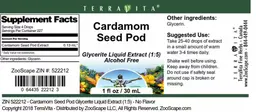Label for Cardamom Seed Pod