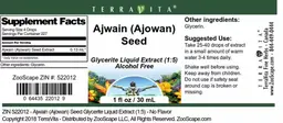 Label for Ajwain (Ajowan) Seed