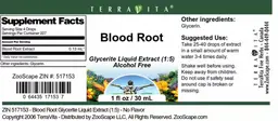 Label for Blood Root