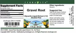 Label for Gravel Root