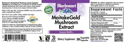 Label for MaitakeGold Mushroom Extract
