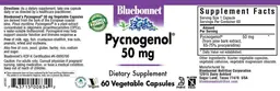 Label for Pycnogenol 50 mg