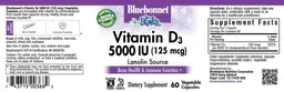 Label for Vitamin D3 5000 IU (125 mcg)