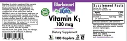 Label for Vitamin K1 100 mcg