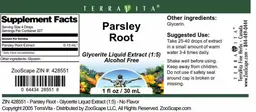 Label for Parsley Root