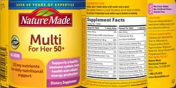 Label for Multi For Her 50+ No Iron