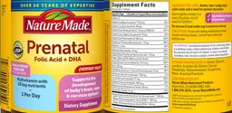 Label for Prenatal Folic Acid + DHA
