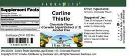 Label for Carline Thistle Chocolate Flavor