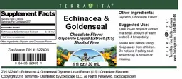 Label for Echinacea & Goldenseal Chocolate Flavor