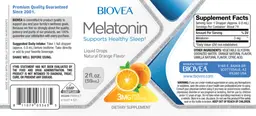 Label for Melatonin 3 mg Natural Orange Flavor