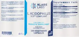 Label for L. Acidophilus 3 Billion CFU