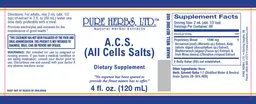 Label for A.C.S. (All Cells Salts)