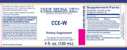 Label for CCE-W