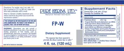 Label for FP-W