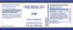 Label for P-W