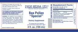 Label for Bee Pollen "Special"