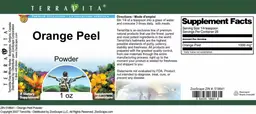Label for Orange Peel Powder