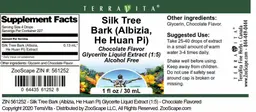 Label for Silk Tree Bark (Albizia He Huan Pi) Chocolate Flavor