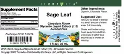 Label for Sage Leaf Chocolate Flavor