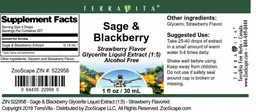 Label for Sage & Blackberry Strawberry Flavor