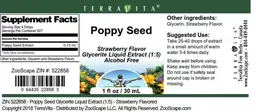 Label for Poppy Seed Strawberry Flavor