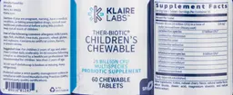 Label for Ther-Biotic Children's Chewable