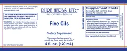 Label for Five Oils