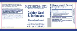 Label for Golden Seal & Echinacea
