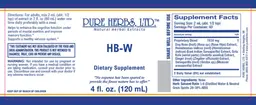 Label for HB-W