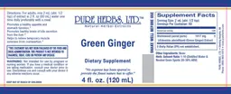 Label for Green Ginger