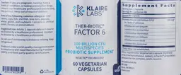 Label for Ther-Biotic Factor 6