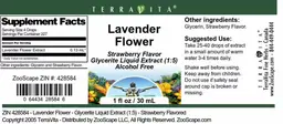 Label for Lavender Flower Strawberry Flavor