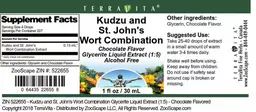 Label for Kudzu and St. John's Wort Combination Chocolate Flavor
