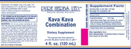 Label for Kava Kava Combination