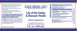 Label for Lily of the Valley & Blessed Thistle