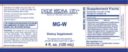 Label for MG-W