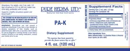 Label for PA-K