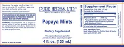 Label for Papaya Mints