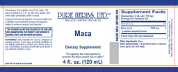 Label for Maca