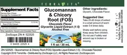 Label for Glucomannan & Chicory Root (FOS) Chocolate Flavor