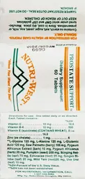 Label for Prostate Support