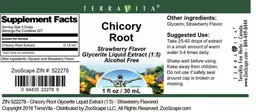 Label for Chicory Root Strawberry Flavor