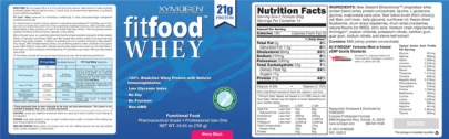 Label for FITFood Whey Berry Blast