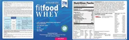 Label for FITFood Whey Berry Blast