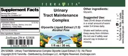 Label for Urinary Tract Maintenance Complex