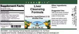 Label for Liver Cleansing Formula