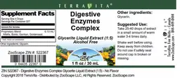 Label for Digestive Enzymes Complex
