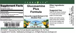 Label for Glucosamine Plus Formula