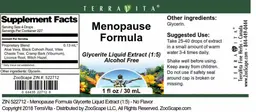 Label for Menopause Formula