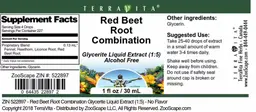 Label for Red Beet Root Combination